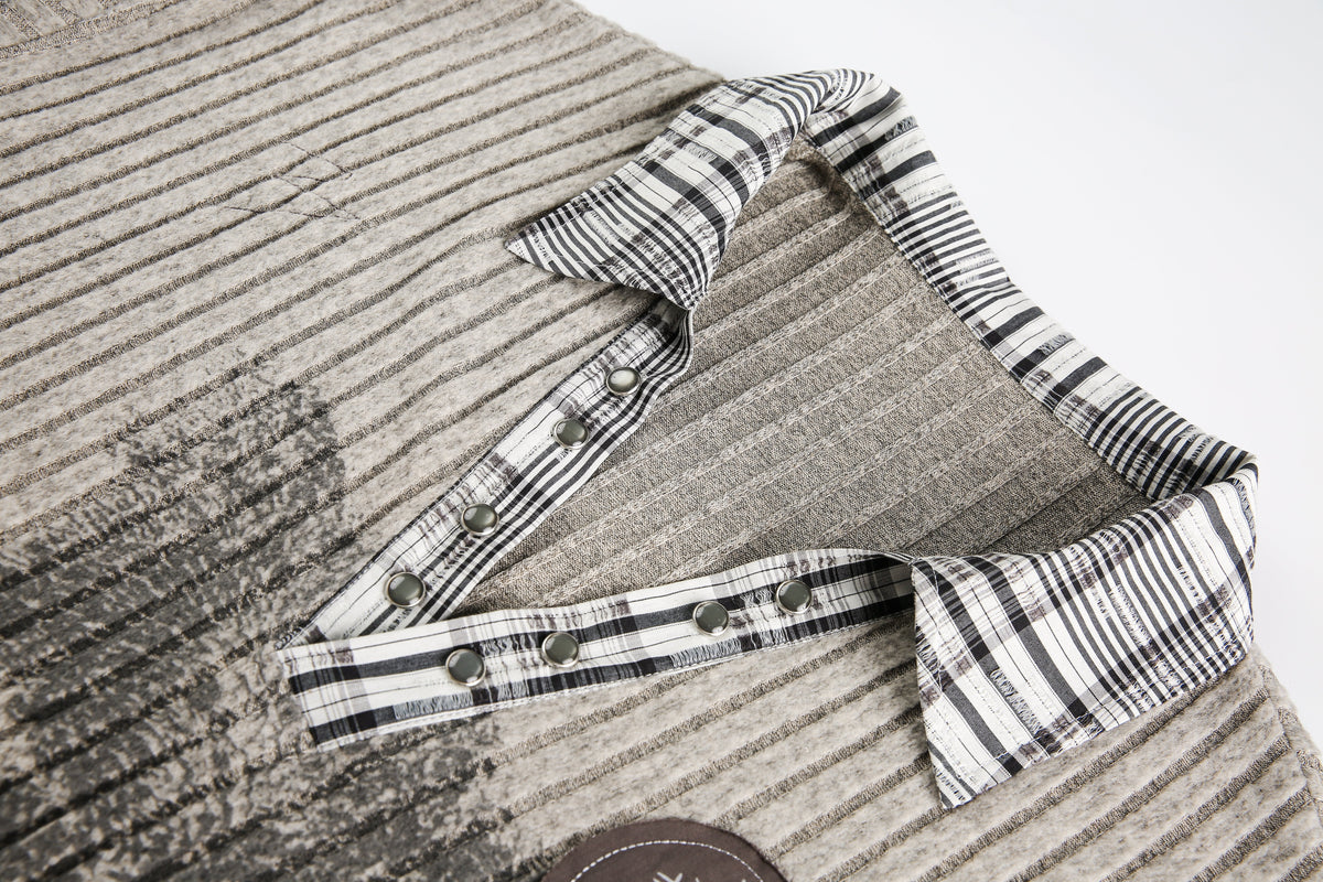 Madxmarx Plaid Layered Knit Sweater