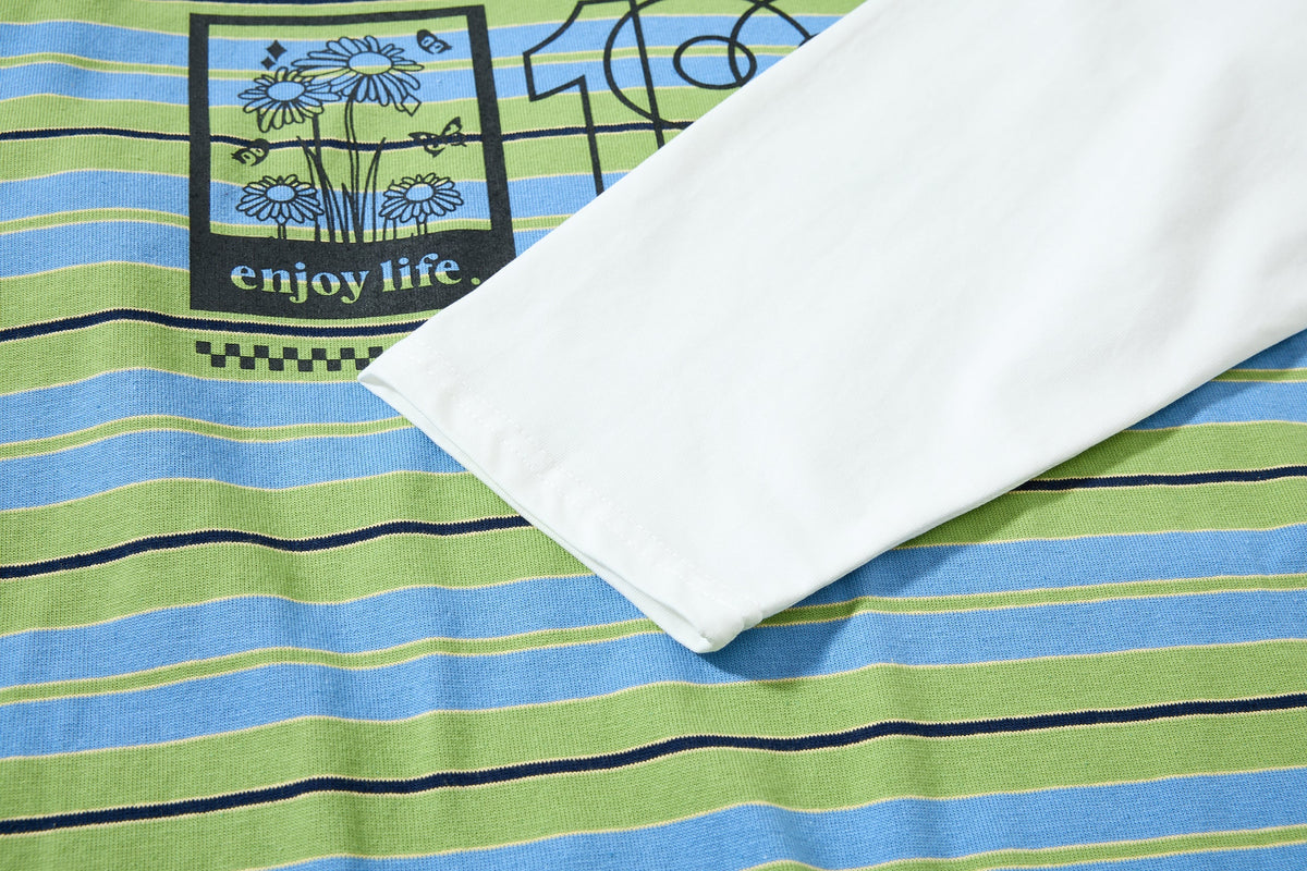 Madxmarx Striped Graphic Layered Polo