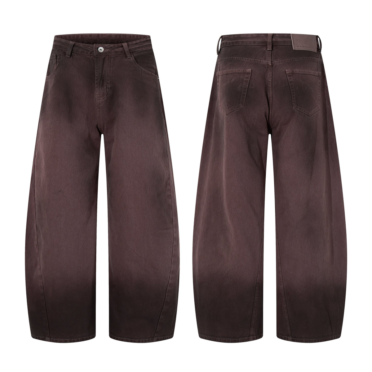 Madxmarx Gradient Washed Wide-Leg Jeans