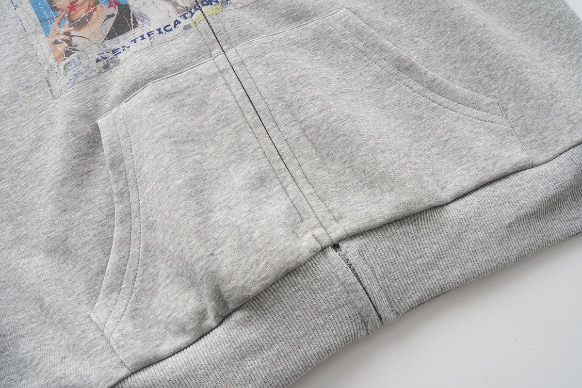 Madxmarx “Business Card” Graphic Zip Hoodie