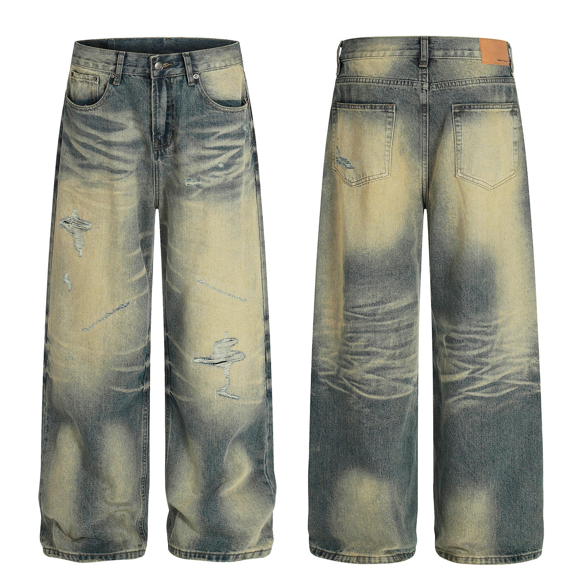 Madxmarx Vintage Washed Distressed Jeans