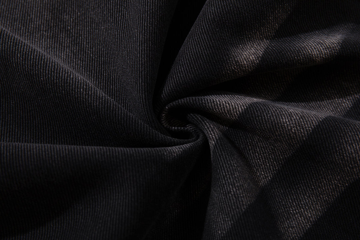 Madxmarx Strap-Detail Washed Wide-Leg Jeans