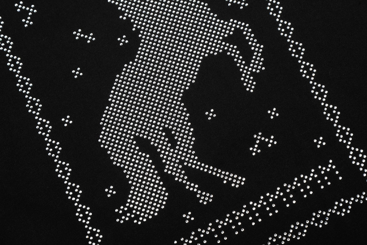 Madxmarx Rhinestone Horse Graphic T-Shirt