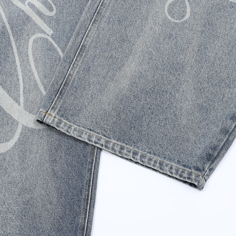 Madxmarx Script Logo Wide-Leg Jeans