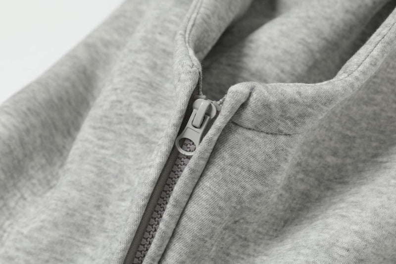 Madxmarx Devil Horn Studded High-Neck Zip Hoodie