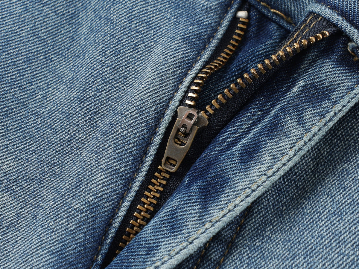 Pantalon en jean superposé doublé de polaire Madxmarx