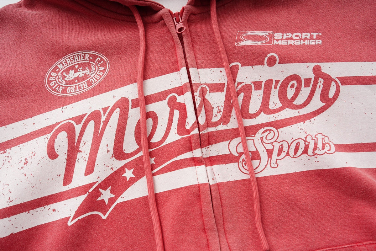Madxmarx Varsity Graphic Zip-Up Hoodie