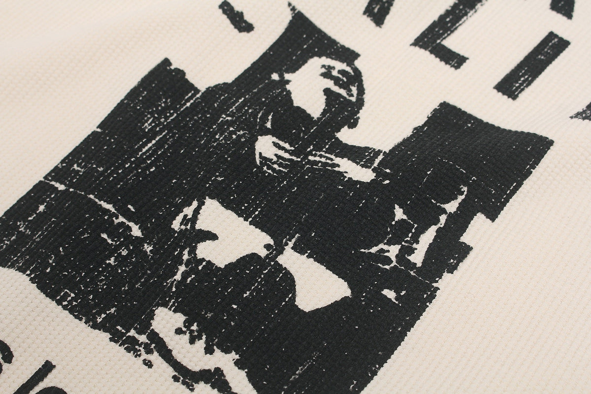 Madxmarx Waffle Graphic Long Sleeve
