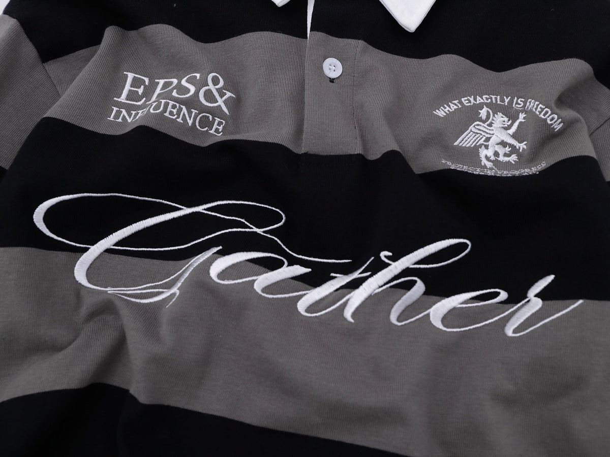 Madxmarx Striped Graphic Polo