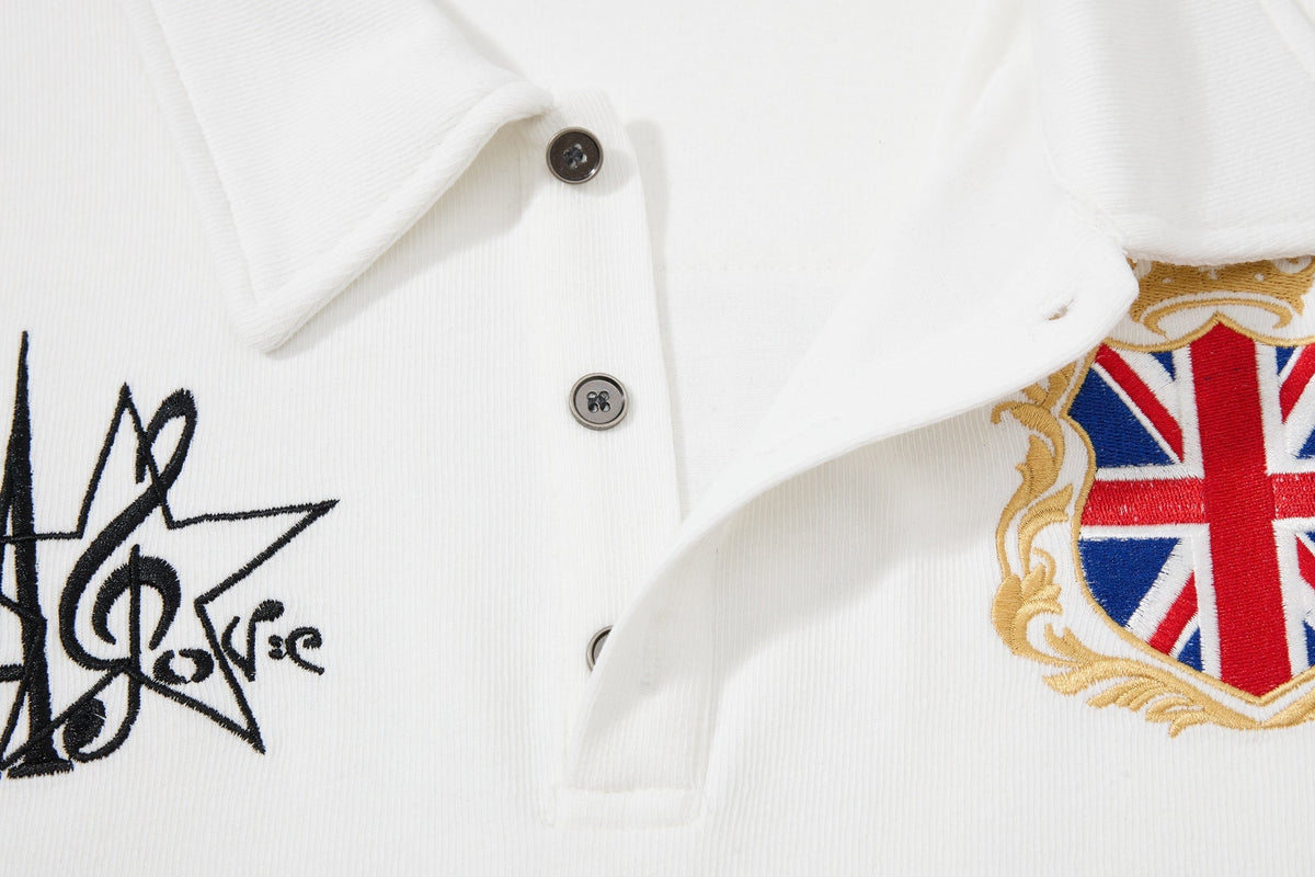 Madxmarx Crest Script Polo Long Sleeve