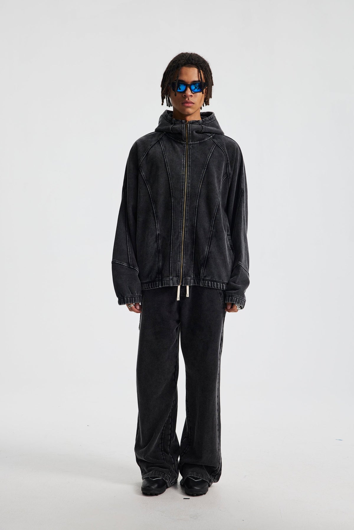 Madxmarx Curved-Seam Full-Zip Hoodie