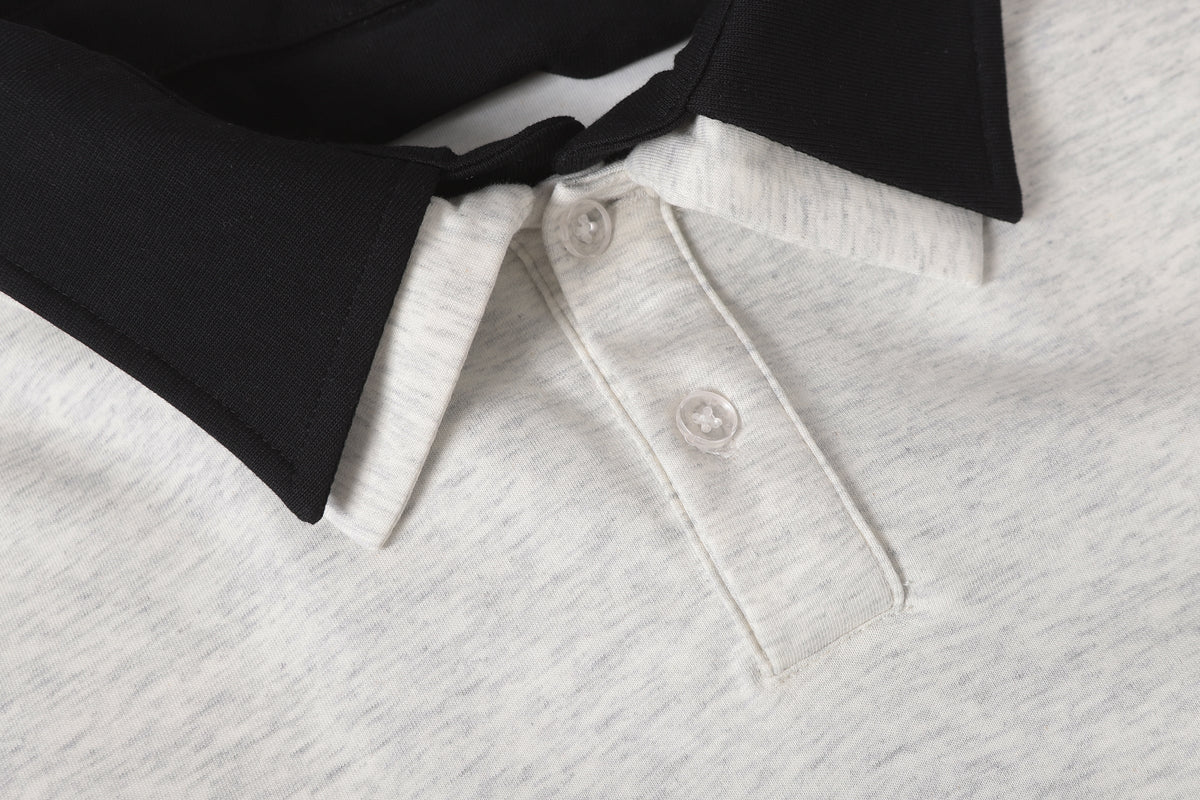 Madxmarx Layered Polo Long Sleeve Tee