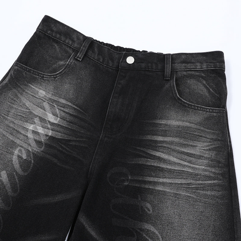 Madxmarx Script Logo Wide-Leg Jeans