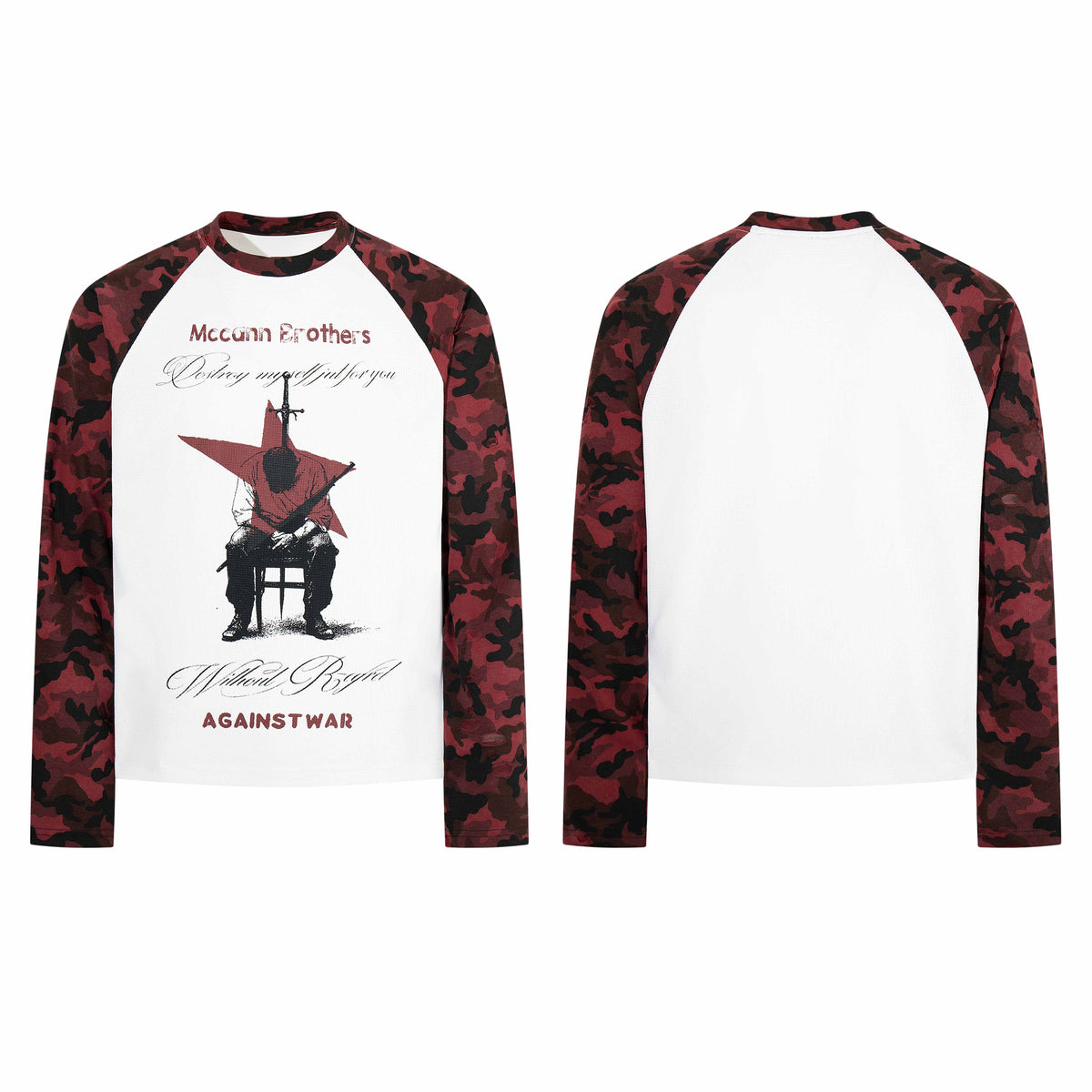 Madxmarx Camo Raglan Graphic Long Sleeve