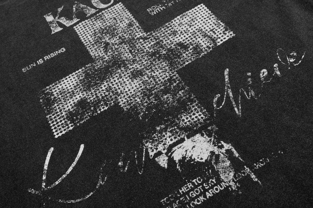 Madxmarx Washed Cross Graphic Tee