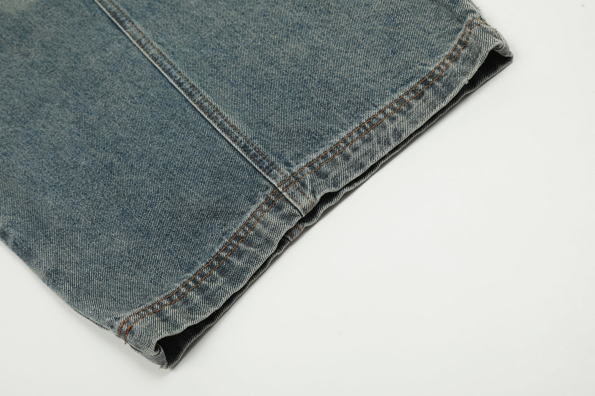 Madxmarx Curved-Panel Balloon Denim Pants
