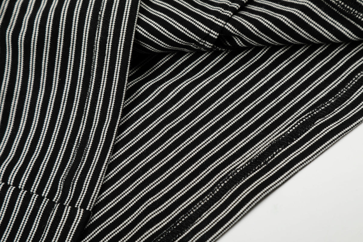 Madxmarx Striped Graphic Zip Hoodie
