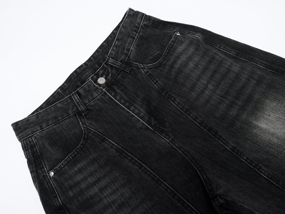 Pantalon en jean incurvé délavé vintage Madxmarx