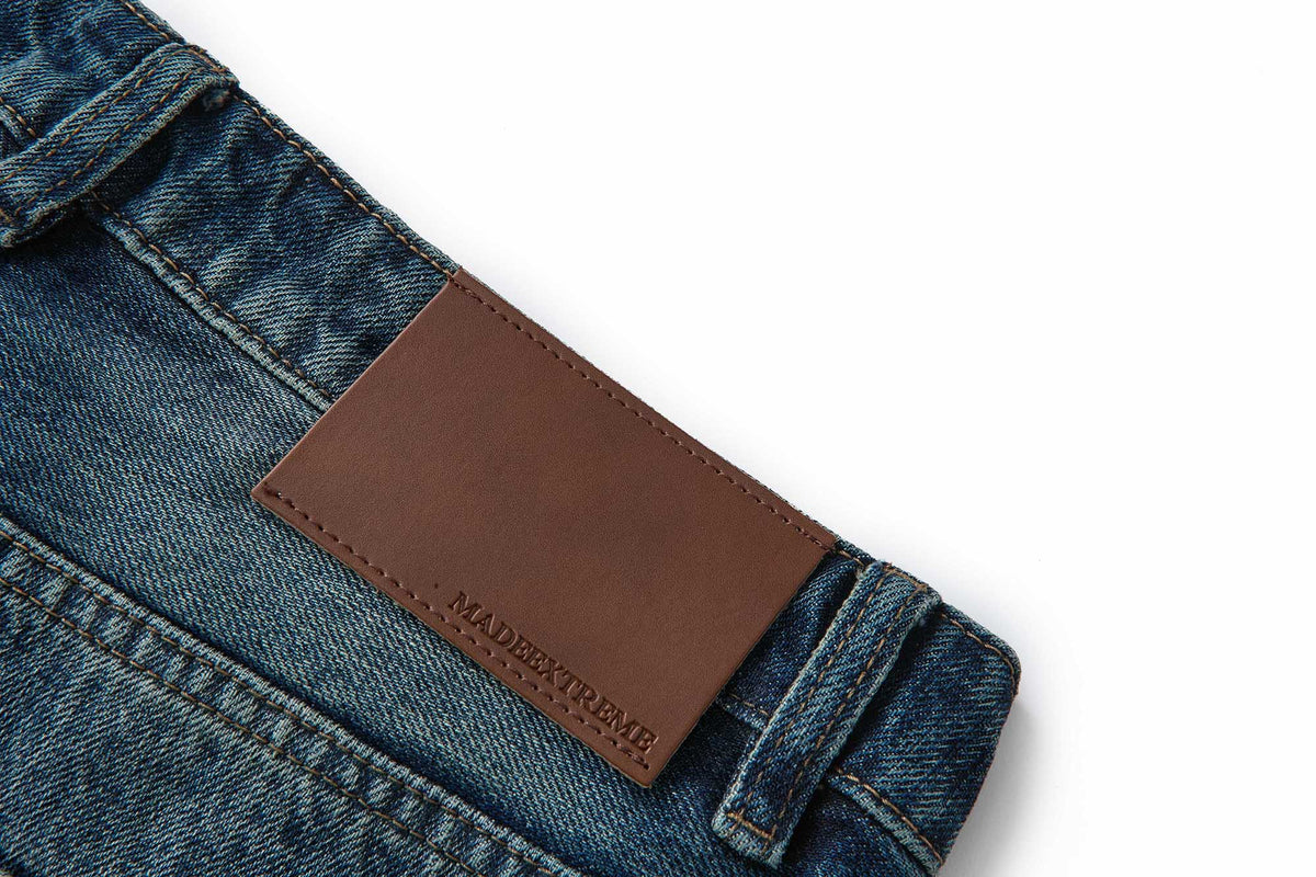 Madxmarx Vintage Washed Wide-Leg Jeans