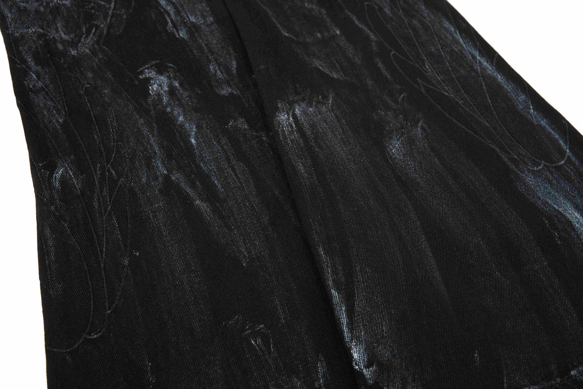 Madxmarx Washed Utility Flare Denim Jeans