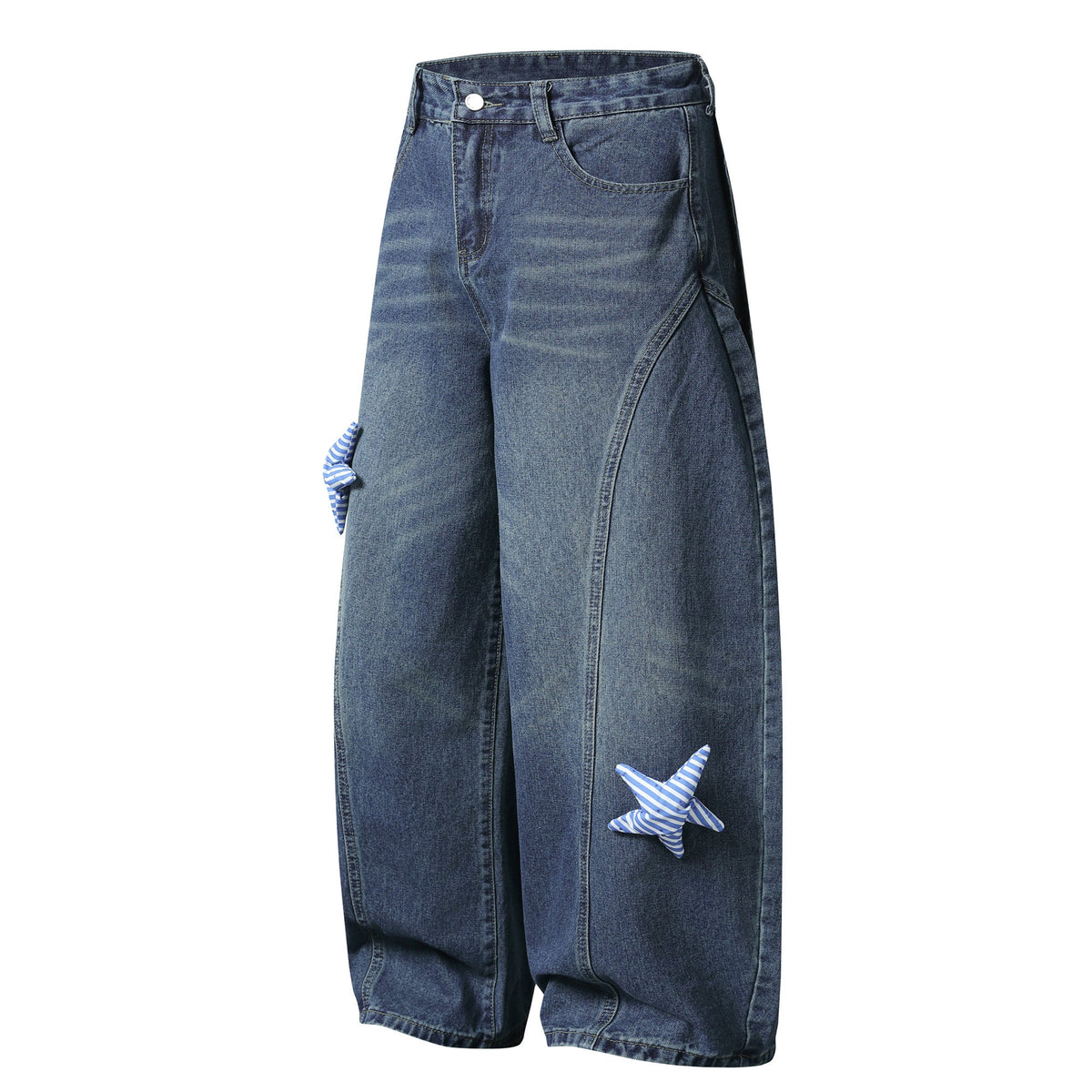 Pantalon en jean à patch étoile Madxmarx