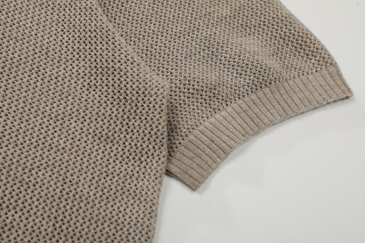Madxmarx “Open Knit Polo Tee”