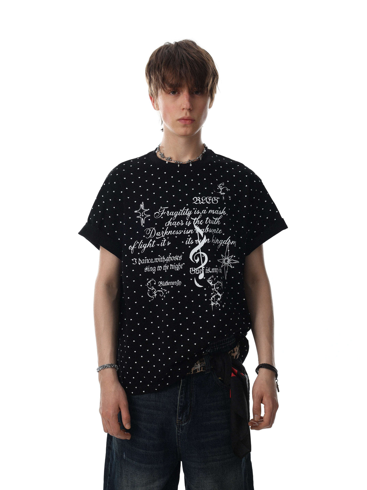Madxmarx “Allover Micro-Print Graphic Tee”