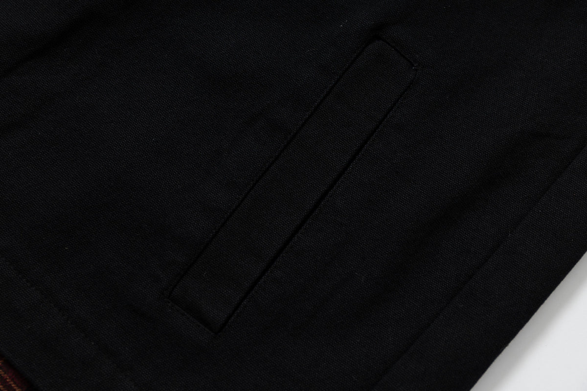 Madxmarx Plaid-Lined Zip Hoodie
