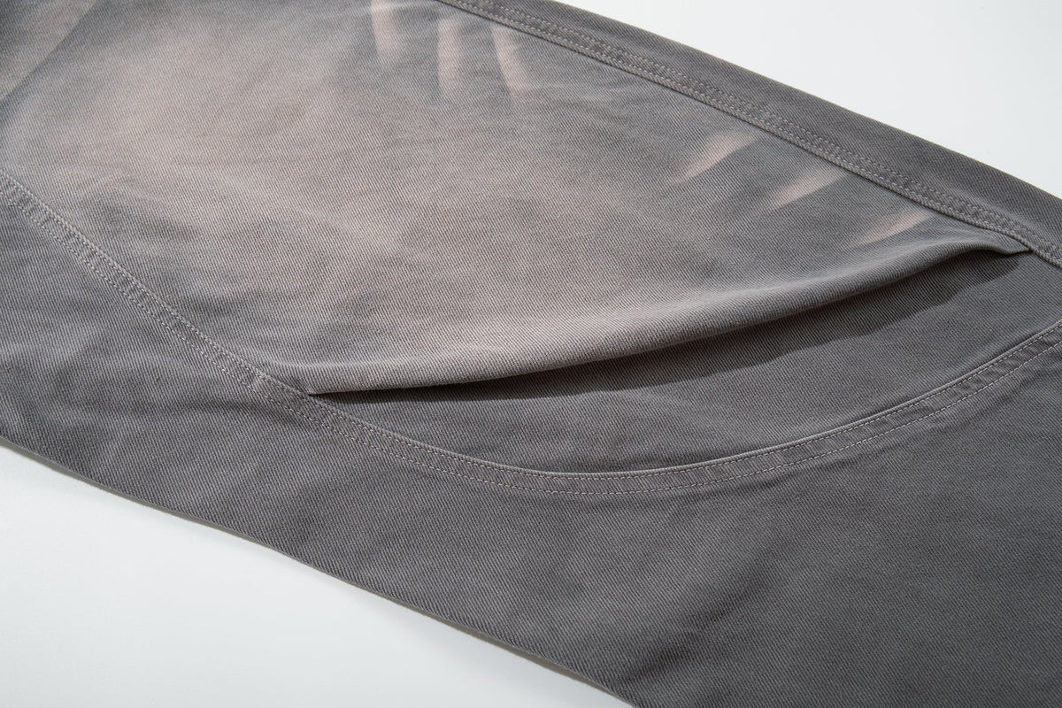 Madxmarx Strap-Detail Washed Wide-Leg Jeans