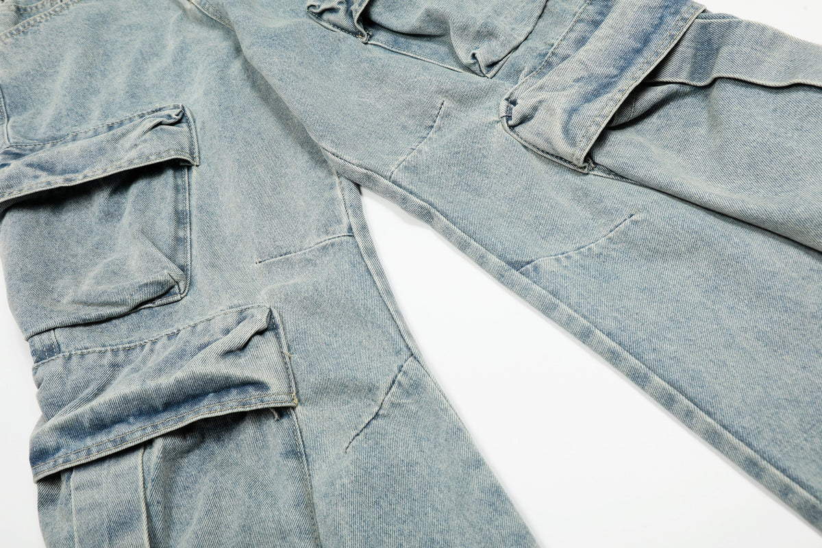 Madxmarx Multi-Layer Cargo Denim Pants