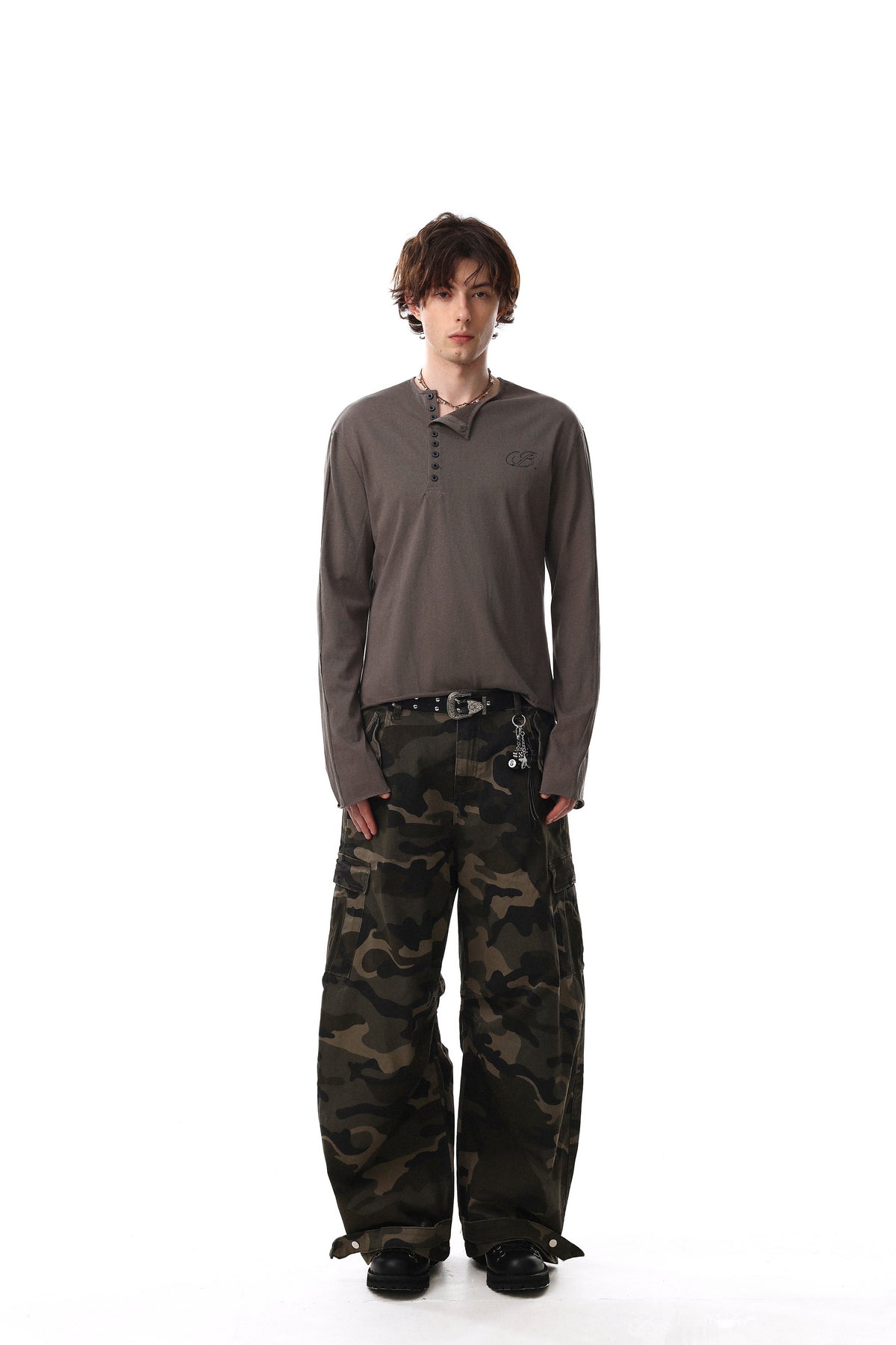 Madxmarx Classic Henley Long Sleeve Tee