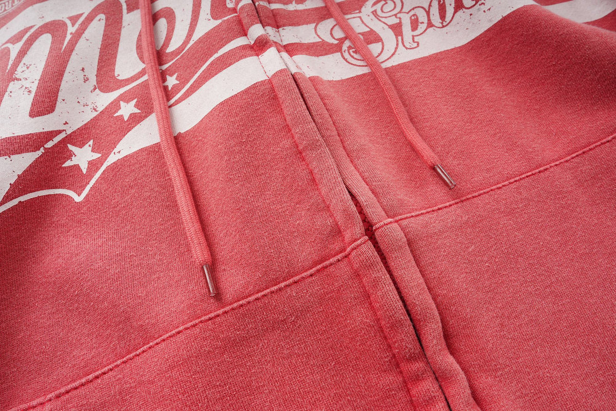 Madxmarx Varsity Graphic Zip-Up Hoodie