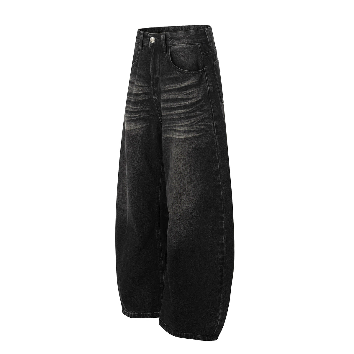Madxmarx Vintage Whisker Wash Balloon Wide-Leg Jeans