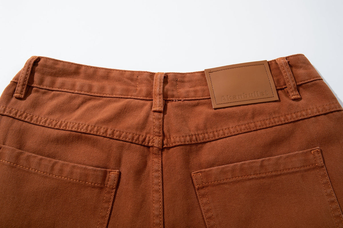 Calça Jeans Wide-Leg com Recortes Curvos Madxmarx
