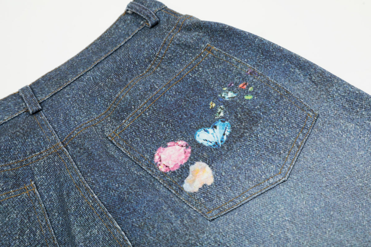 Madxmarx Gemstone Patch Wide-Leg Jeans