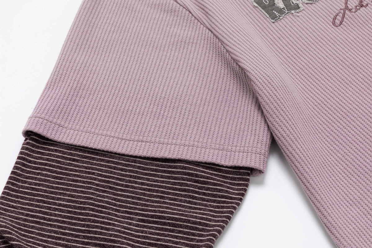 Madxmarx Layered Waffle Polo Tee