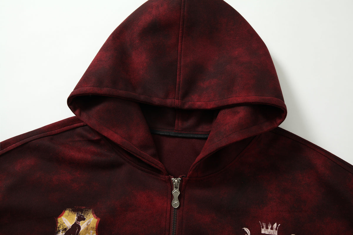 Madxmarx Burnout Effect Zip Hoodie