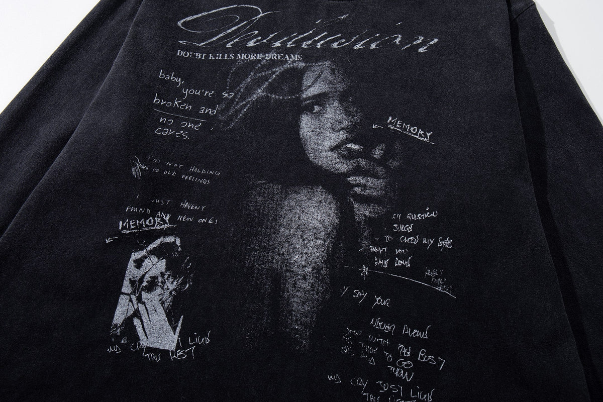 Madxmarx Washed Graphic Long Sleeve