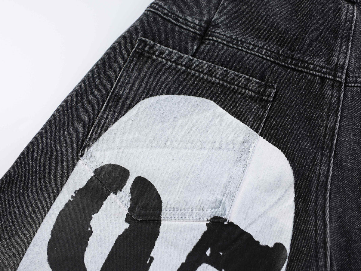 Madxmarx 1990 Graphic Wide-Leg Jeans