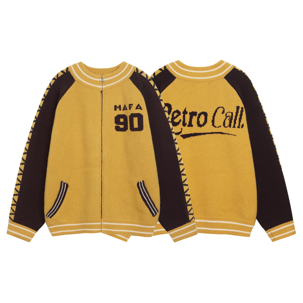 Madxmarx Retro Zip Knit Jacket