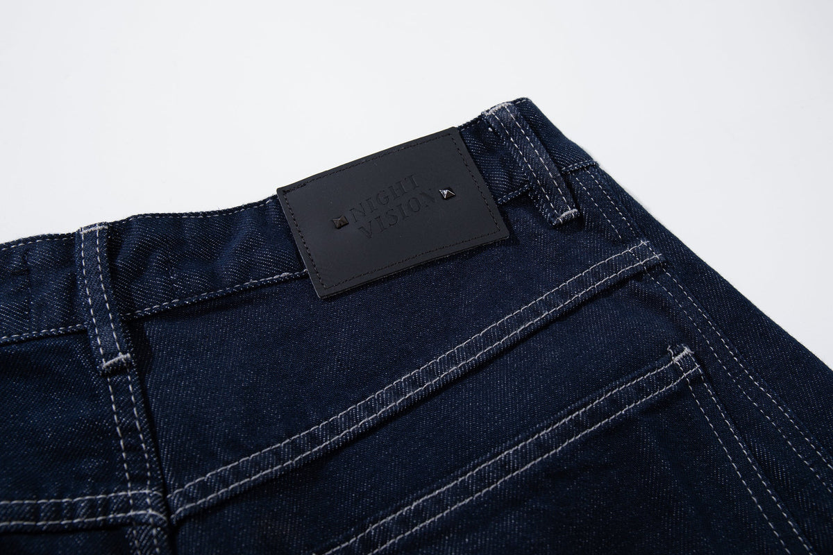 Madxmarx Utility Cuffed Wide-Leg Denim