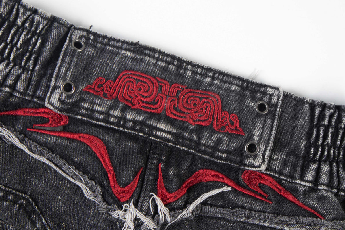 Madxmarx Distressed Panel Baggy Jeans
