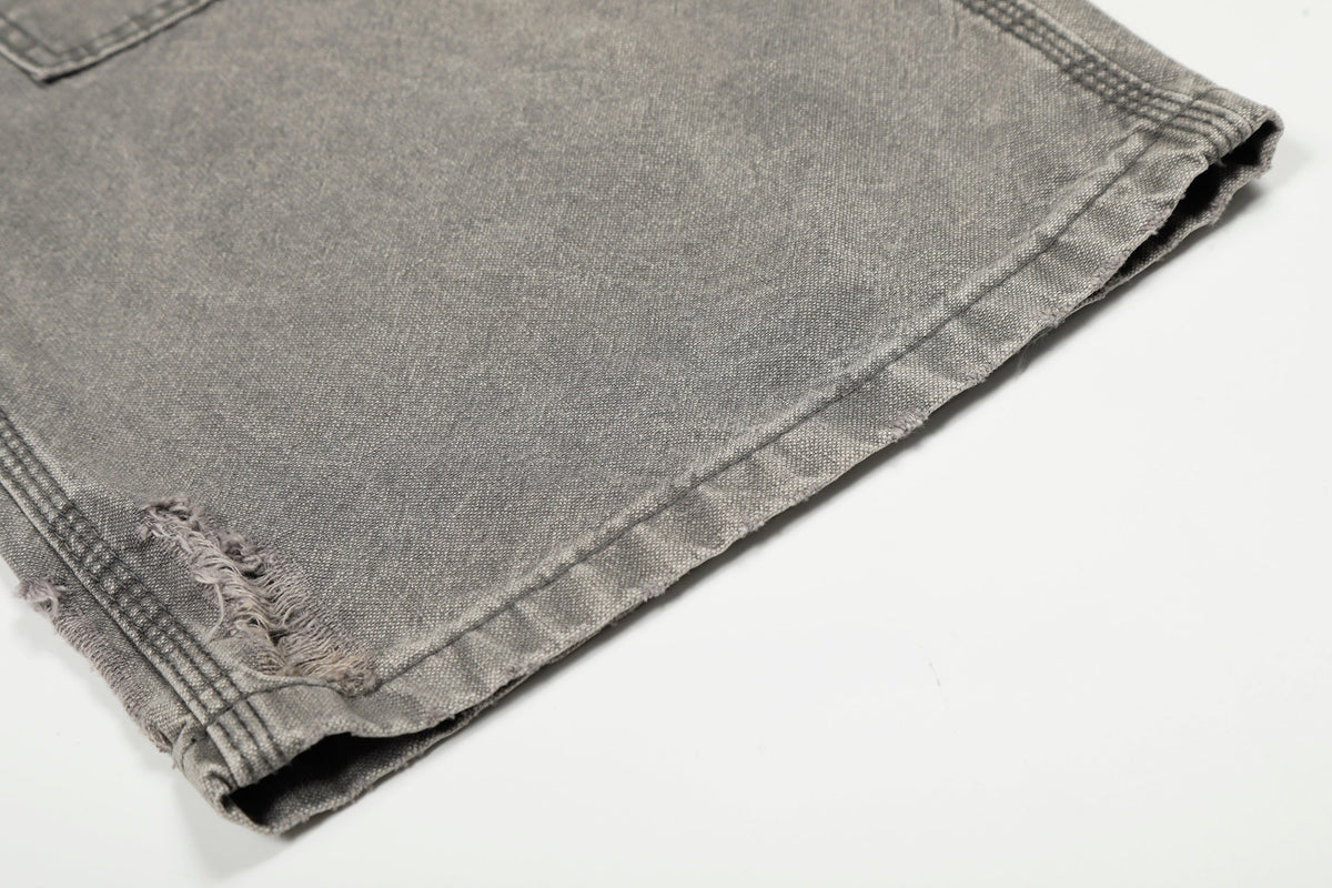 Madxmarx Gewaschene Utility-Jeans im Used-Look