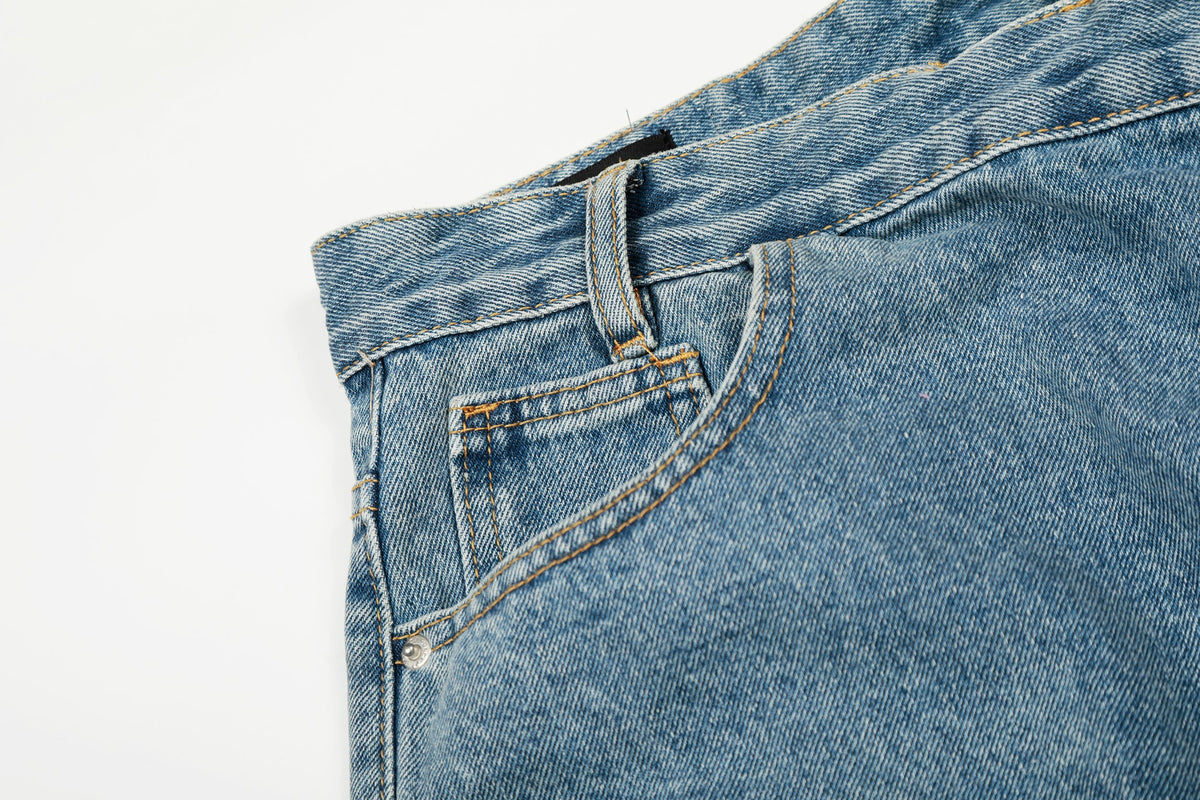 Pantalon large en jean à taille asymétrique Madxmarx