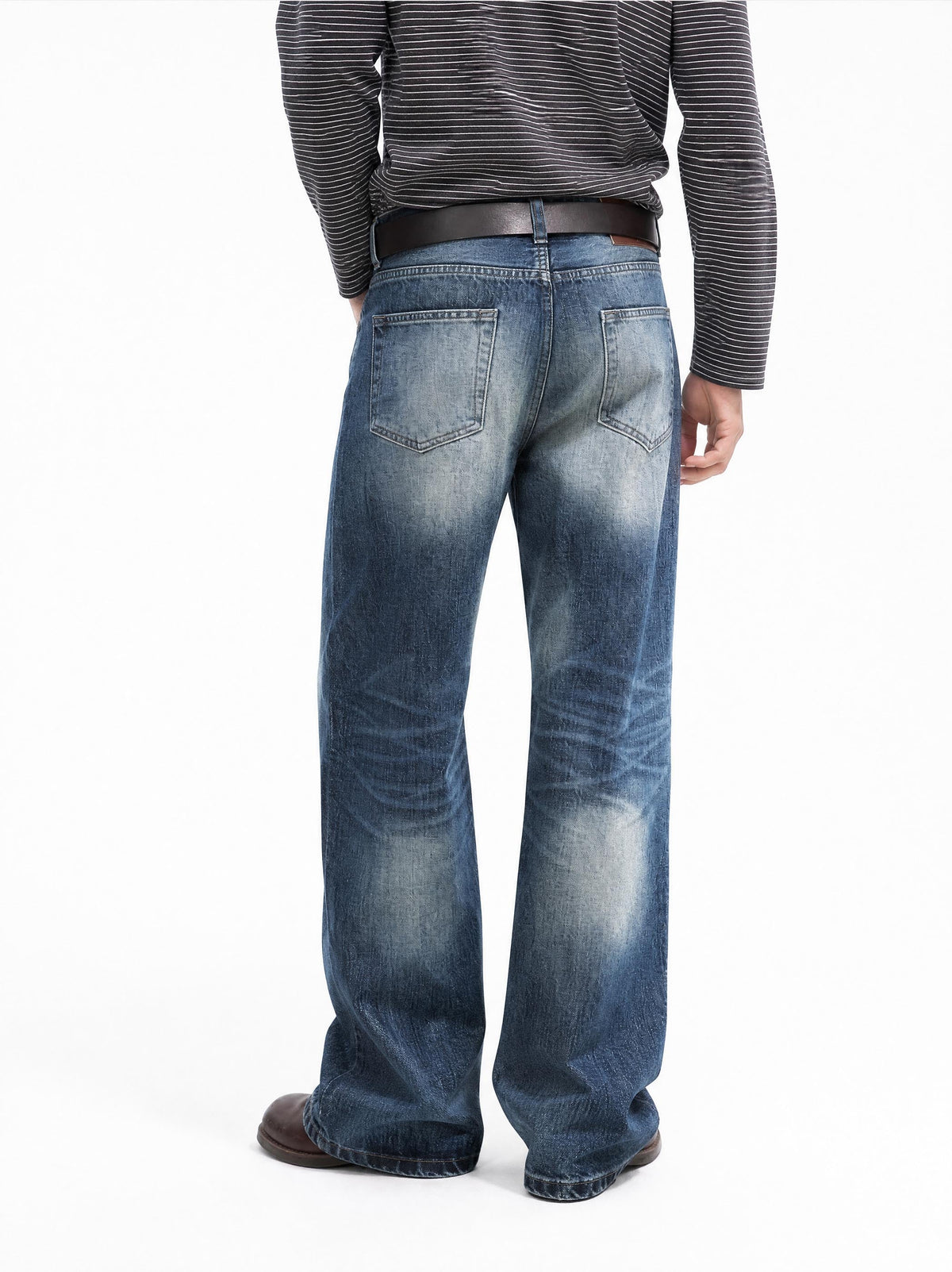 Madxmarx Vintage Washed Wide-Leg Jeans