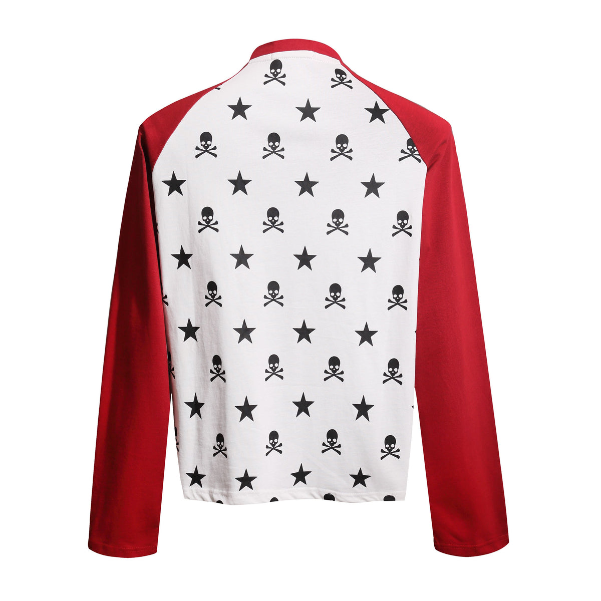 Madxmarx Skull Star Raglan Long Sleeve Tee