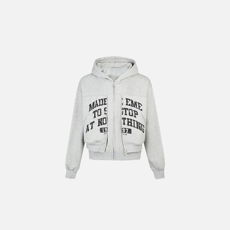 Motivational Zip-Up Hoodie