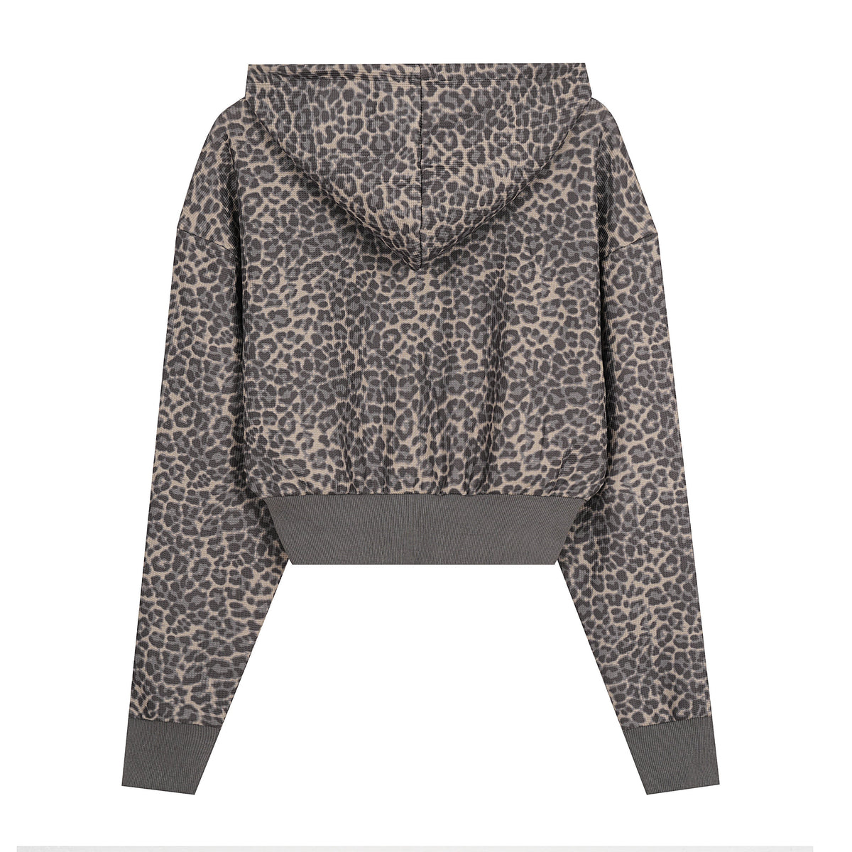 Madxmarx Studded Cross Cropped Zip Hoodie