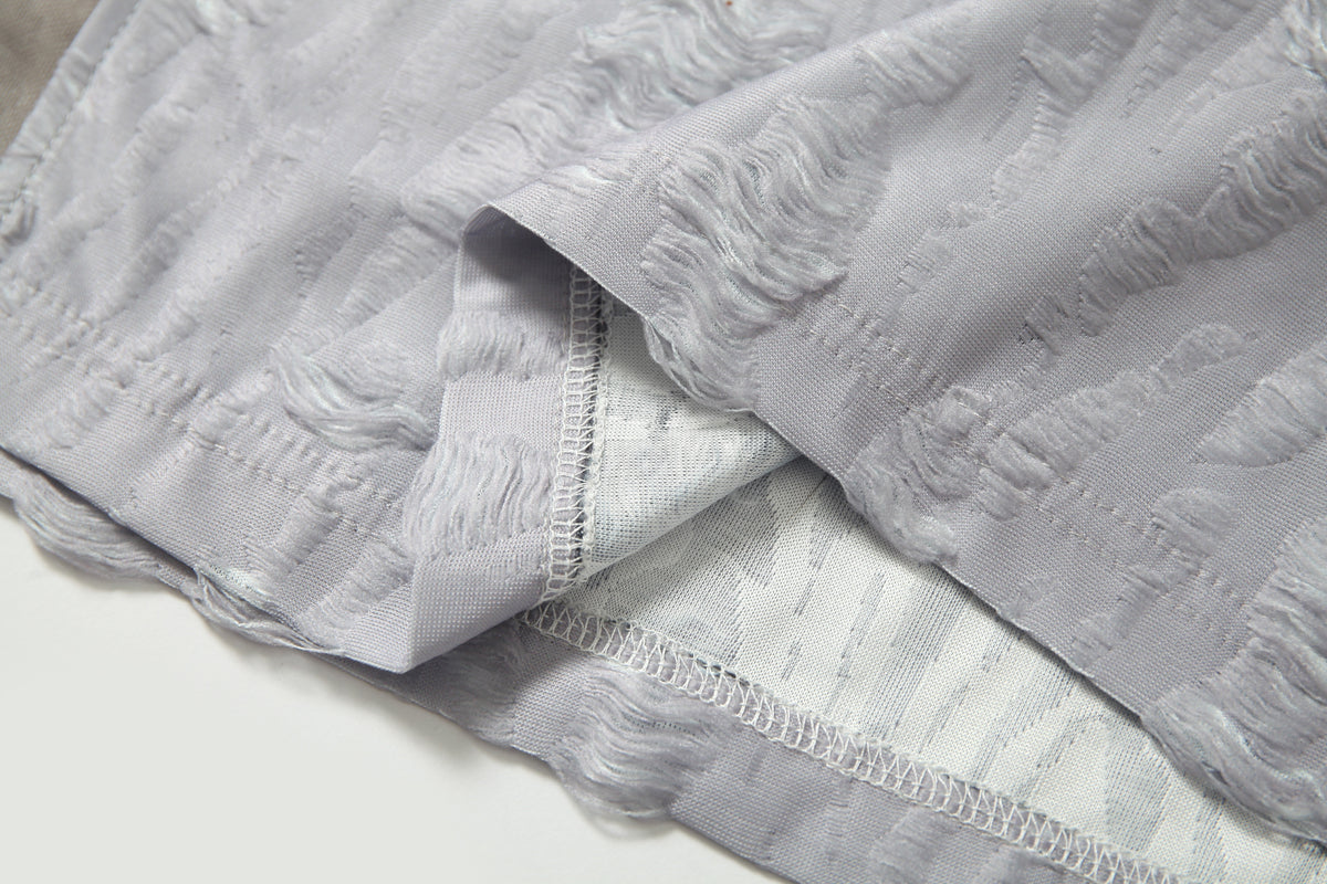 Madxmarx Textured Mesh Patchwork Tee