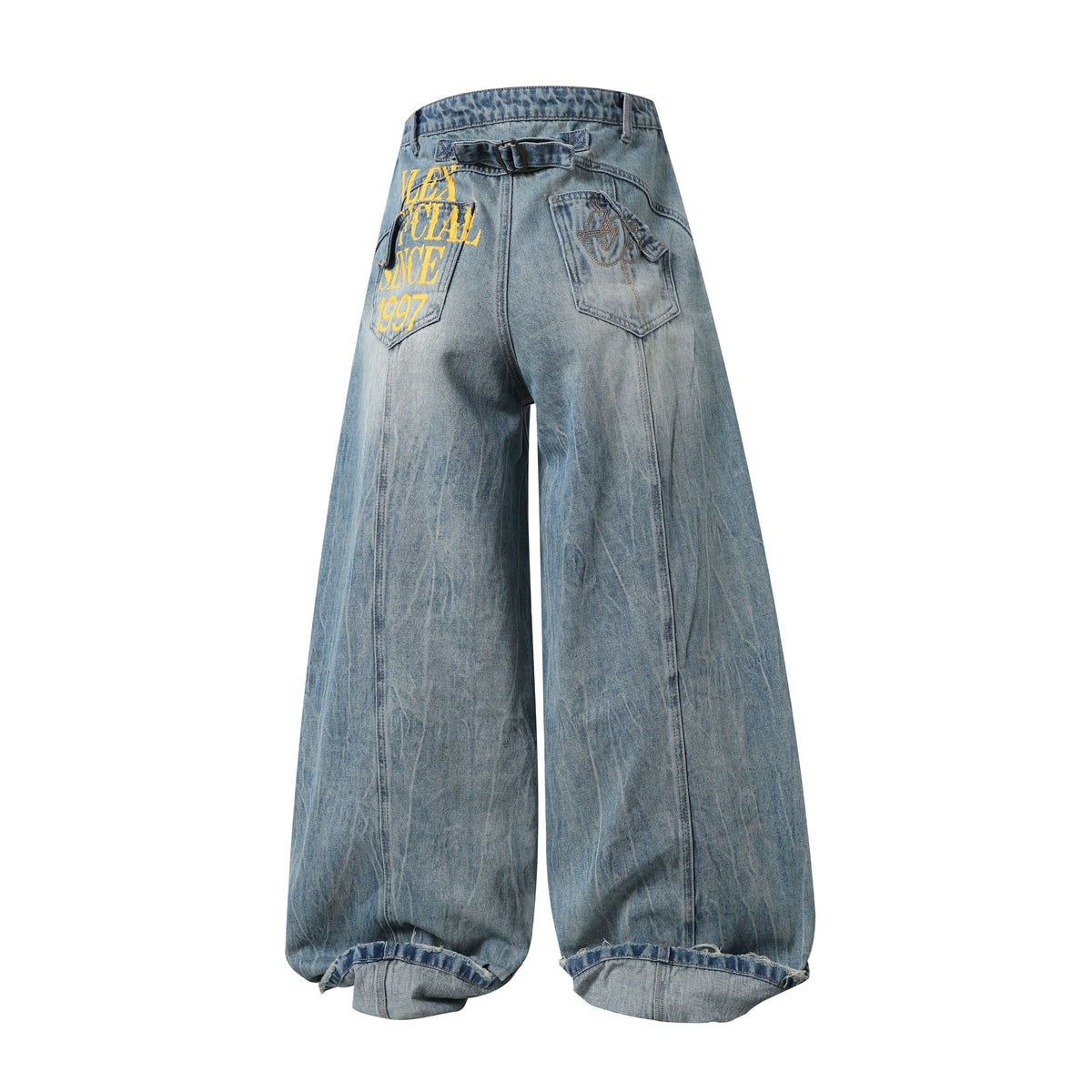 Madxmarx Graphic Wide-Leg Denim Pants